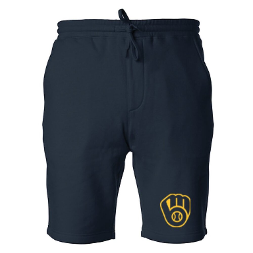 NEW Milwaukee Brewers Color Pop Fleece Sweat Shorts Pants NAVY